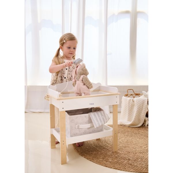VIGA Drewniany Przewijak 2w1 Wanienka dla Lalek zdjęcie 60