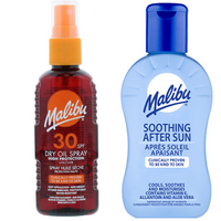 Malibu SPF30 Olejek Do Opalania 100ml + Balsam Po Opalaniu 100ml