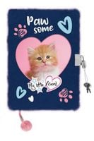 pamiętnik z kłódką włochacz a5 96k my little friend ginger kitty