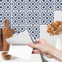 Naklejki Laminowane Na Kafelki Ornamenty MOZAIKA Retro Zestaw 24 szt. 15x15