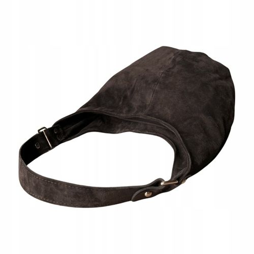 CZEKOLADOWA ZAMSZOWA TOREBKA WOREK BRĄZOWA TOREBKA ZAMSZ NATURALNY ZAMEK na Arena.pl