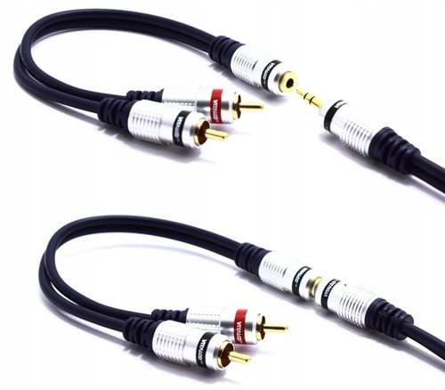 ADAPTER PRZEJŚCIÓWKA AUX GNIAZDO JACK 3,5 STEREO 2X WTYK RCA CINCH na Arena.pl