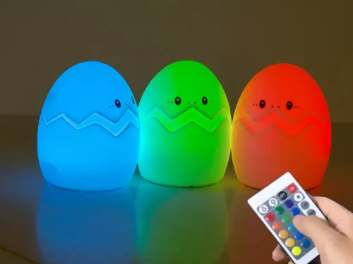 Lampka nocna dla dzieci led jajko rgb pilot usb na Arena.pl