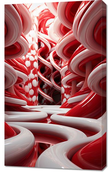 Obraz 60x100cm Czerwone Wiry zdjęcie 1