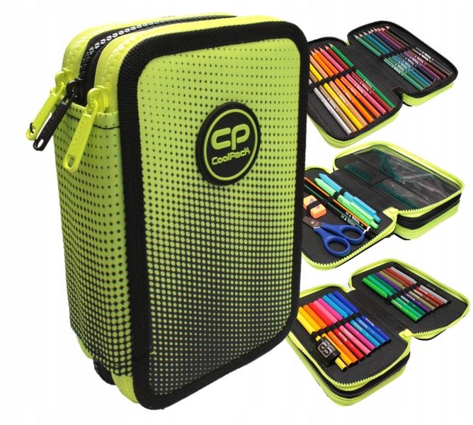 CoolPack Piórnik szkolny trzykomorowy z wyposażeniem Gradient Lemon zdjęcie 14
