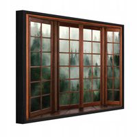 Obraz W Ramie Na Płótnie Do Sypialni Salonu 3D Okno 120x80