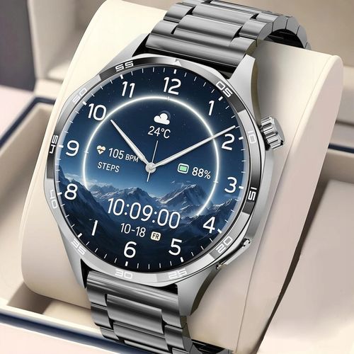 ZEGAREK MĘSKI SMARTWATCH AMOLED 440 EKG POMIAR CUKRU CIŚNIENIE TEMPERATURA na Arena.pl