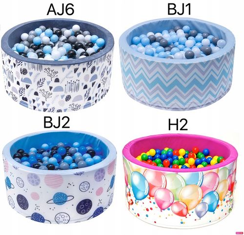 Suchy Basen z piłeczkami 90x40 piłkami 200 wzory dla dzieci kojec z kulkami na Arena.pl