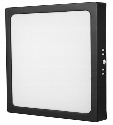 Panel Plafon Sufitowy LED Natynkowy Kwadrat Czarny 24W Nie Mruga CCD na Arena.pl