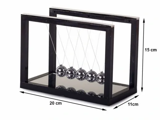 WAHADŁO KULKI KULE NEWTONA NA BIURKO DUŻE LUSTRO zdjęcie 9