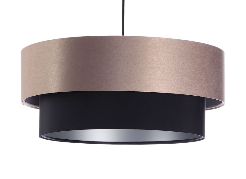 Lampa wisząca DOUBLE 60 czarna/beżowa zdjęcie 1