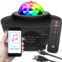 PROJEKTOR GWIAZD RZUTNIK NIEBA LAMPKA NOCNA LED GŁOŚNIK BLUETOOTH + PILOT