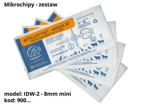 Strzykawka z mikroczipem RF-IDW-2 (kod 900) 8mmx1.4mm - 20 sztuk na Arena.pl