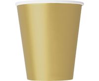 kubeczki papierowe złote 270 ml. 8 szt. 3326eu