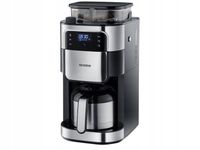 Ekspres przelewowy do kawy z młynkiem żarnowy 1000W z dzbankiem inox