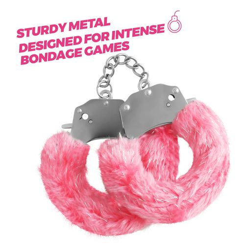 crushious spangle metal handcuffs with plush in pink na Arena.pl