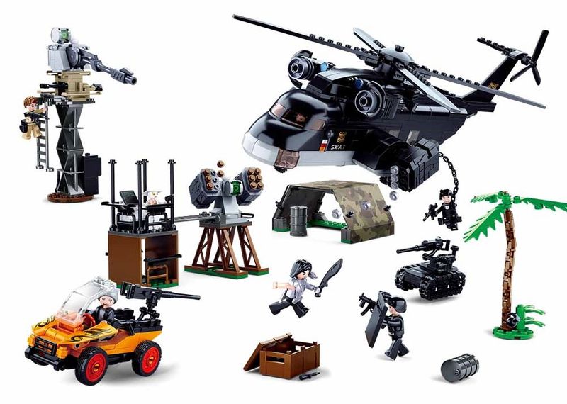 KLOCKI SLUBAN POLICJA Bitwa na wyspie 830 el. kompatybilne z LEG COB zdjęcie 2