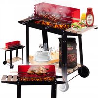 GRILL OGRODOWY WĘGLOWY PRZENOŚNY RUSZT KÓŁKA