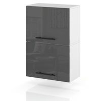 Szafka Kuchenna Wisząca Klapowa Modułowa 45cm Spremium Szary Połysk