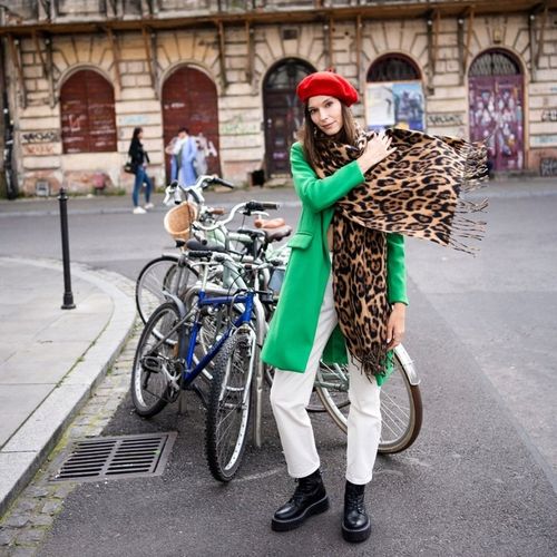 Beret damski wełniany Classic -klasyczny francuski antenka Czarny na Arena.pl