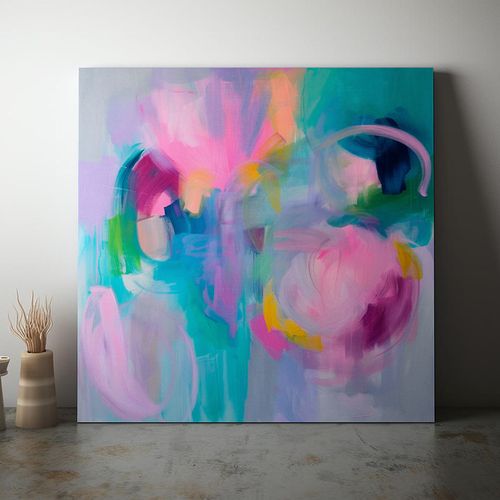 Obraz na płótnie abstrakcja kolorowa 70x70 cm na Arena.pl