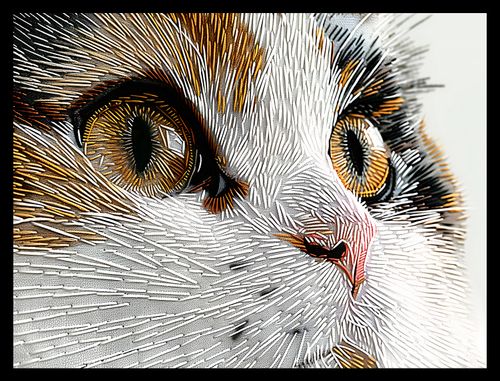 Plakat 40x30cm Nitkowany Kot na Arena.pl