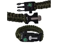 Bransoletka survival 5w1 paracord krzesiwo kompas