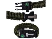 Bransoletka survival 5w1 paracord krzesiwo kompas