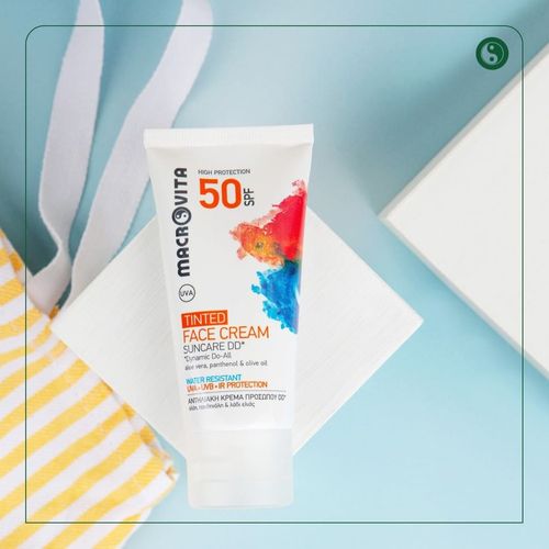 MACROVITA krem DD* do opalania twarzy SPF50 (lekko barwiony) bio-aloes, panthenol i bio-oliwa 50ml na Arena.pl
