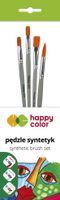 zestaw pędzli syntetycznych mix a 4 szt happy color