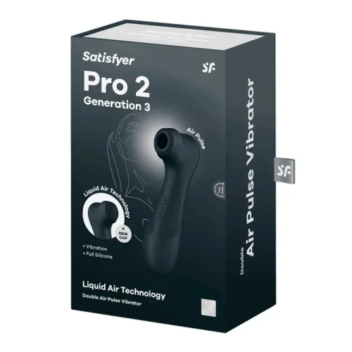 satisfyer pro 2 generation 3 czarny - system air pulse, aplikacja na Arena.pl