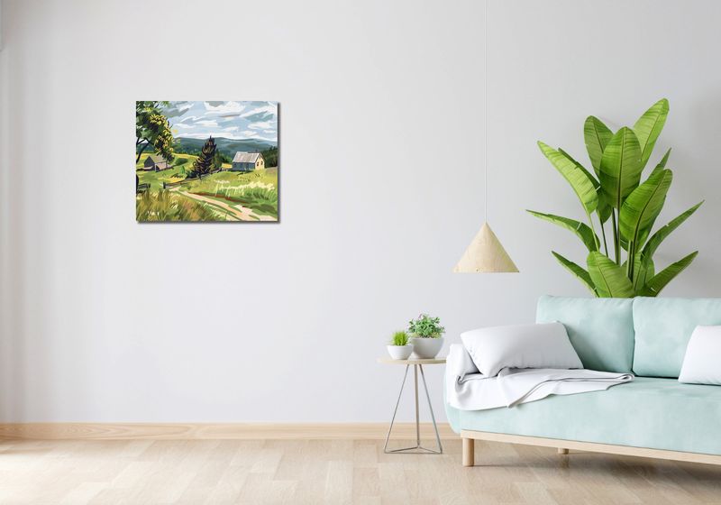 Obraz 60x50cm Bujna Wieś zdjęcie 2