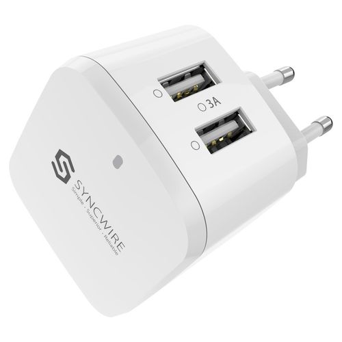 Syncwire - ładowarka sieciowa na 2 porty USB (biała) na Arena.pl