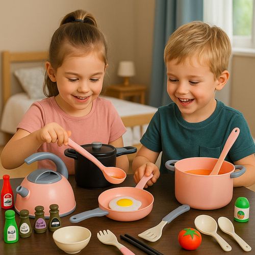 LUKSUSOWY ZESTAW RÓŻOWYCH GARNKÓW I AKCESORIÓW na Arena.pl