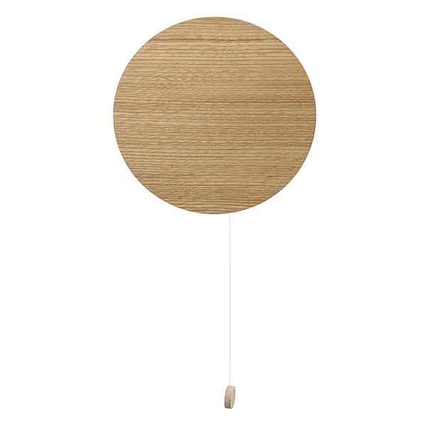 Drewniana lampa ścienna Minimal 9377 okrągły kinkiet z włącznikiem zdjęcie 1