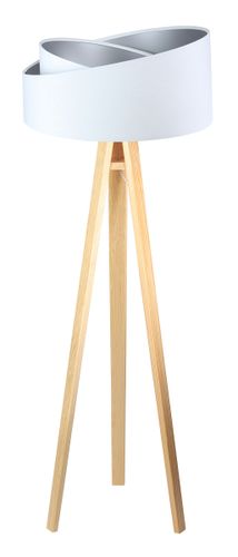 Lampa stojąca GEMSTONE biała/srebrna/sosna na Arena.pl