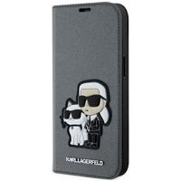 Karl Lagerfeld KLBKP14SSANKCPG iPhone 14 6.1" bookcase srebrny/silver