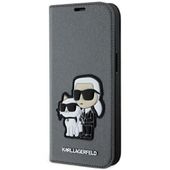 Karl Lagerfeld KLBKP14SSANKCPG iPhone 14 6.1" bookcase srebrny/silver