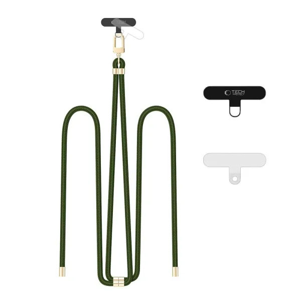 Smycz Tech-Protect C7S Rope Crossbody Strap - oliwkowe zdjęcie 1