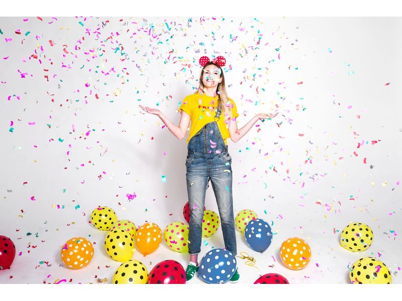 Konfetti pneumatyczne, kolorowe paski, 40 cm (PD) zdjęcie 3