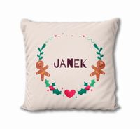 PODUSZKA Z DOWOLNYM IMIENIEM - Piernikowy wieniec