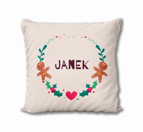 PODUSZKA Z DOWOLNYM IMIENIEM - Piernikowy wieniec na Arena.pl
