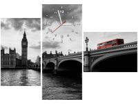 100CM 70CM ZEGAR 3 ELEM AUTOBUSEM BIG BENA ŚCIENNY OBRAZ