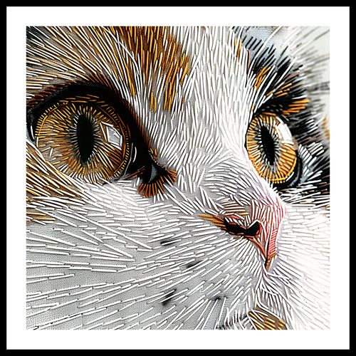 Plakat 70x70cm Nitkowany Kot na Arena.pl