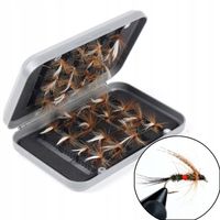 Mucha PSTRĄG LIPIEŃ BRZANA PŁOĆ Nimfy Jętki 32 szt MUSZEK Przynęty