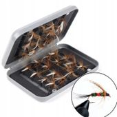 Mucha PSTRĄG LIPIEŃ BRZANA PŁOĆ Nimfy Jętki 32 szt MUSZEK Przynęty