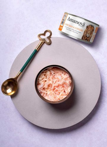 Amanova Cat Chicken & Cheese - Kurczak I Ser W Bulionie Puszka 70G [02] na Arena.pl