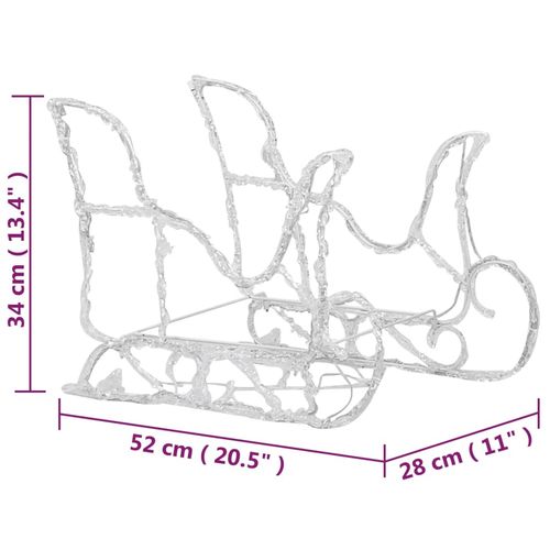 Dekoracja świąteczna – renifery z saniami, 320 LED, akrylowa na Arena.pl
