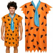 STRÓJ JASKINIOWCA DZIKUS FRED TARZAN NEANDERTALCZYK HALLOWEEN M L 164