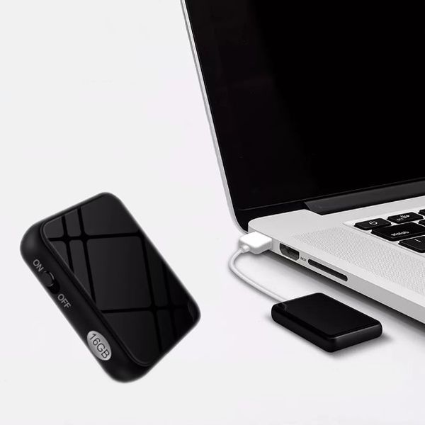 Mini dyktafon szpiegowski 50h nagrań detekcja głosu 16GB prosta obsługa zdjęcie 5